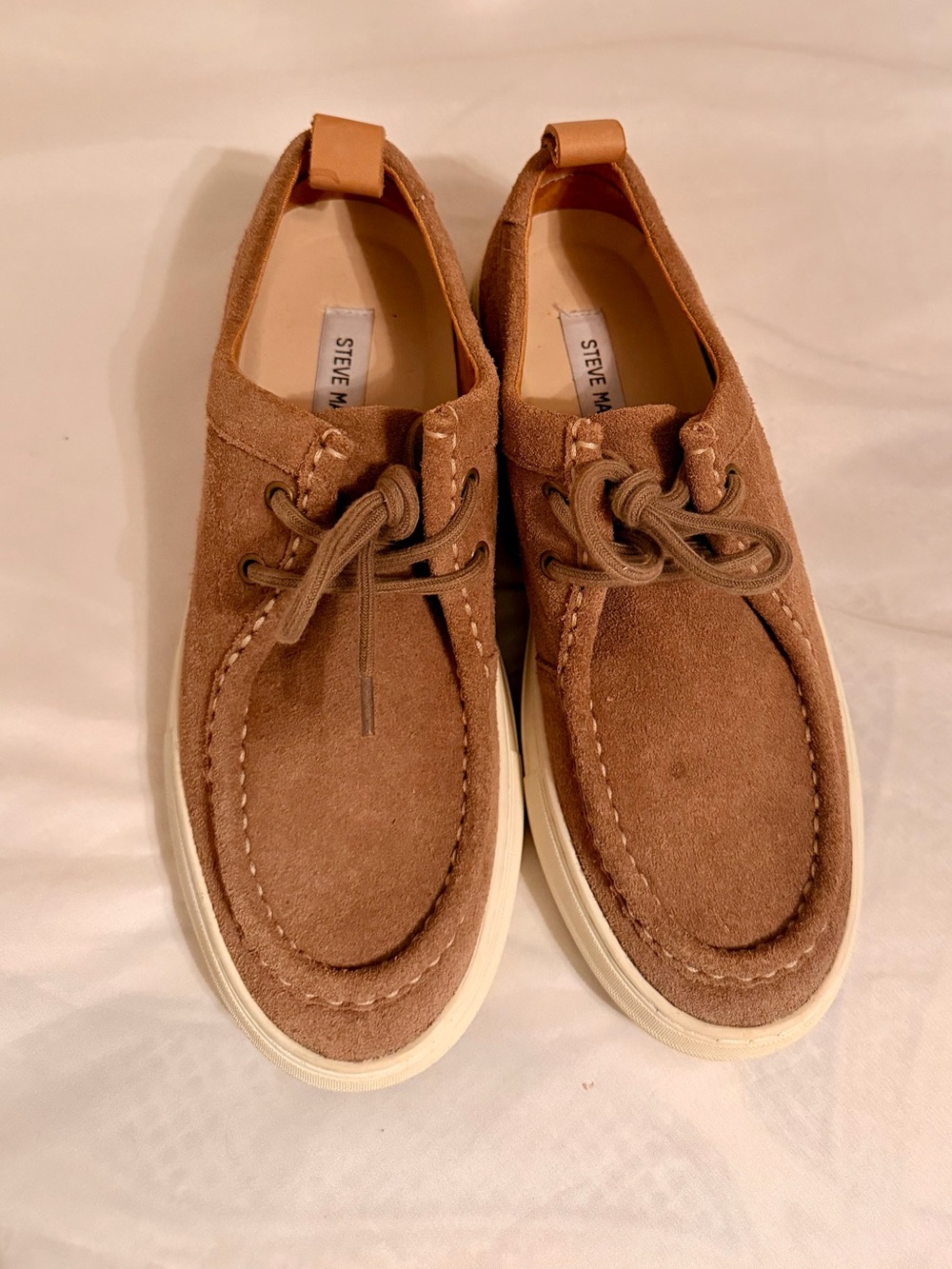 Steve Madden Men's Tan Suede Boat Shoes